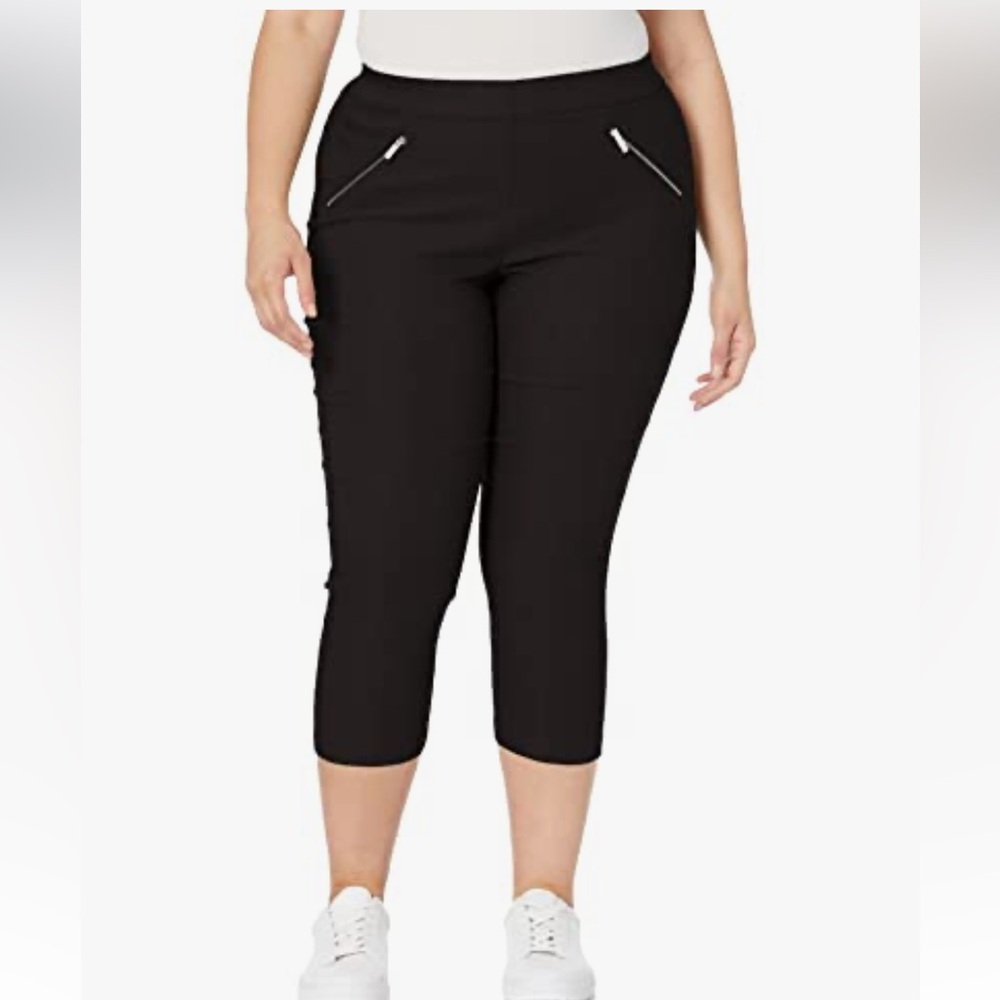 Nanette Nanette Lapore cropped pull on his pants with decorative silver zippers
